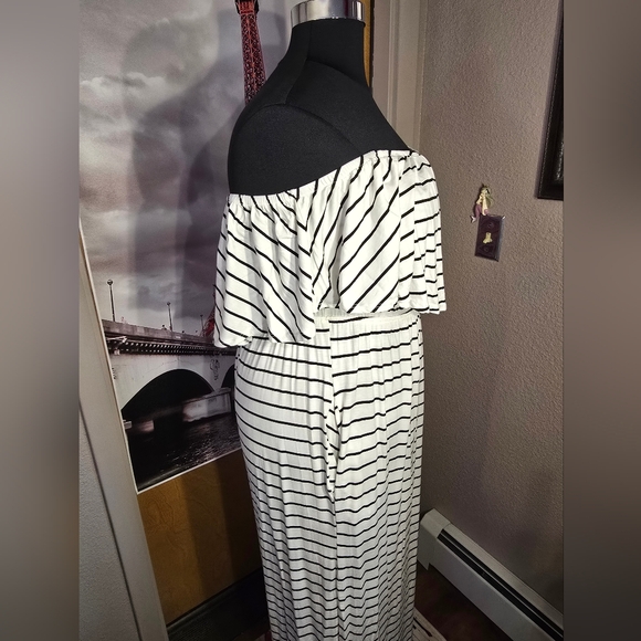 #0549 1X NEW SWEET LOVELY BY JEN Maxi Dress On or Off Shldr 26.5ptp 65Lng SOFT!# - Picture 10 of 16